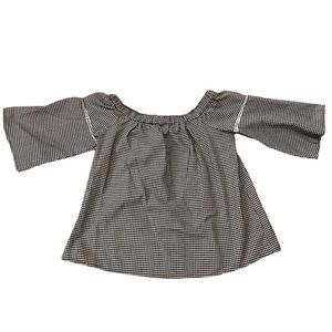 Abercrombie and Fitch :: navy & white checkered top :: size xs